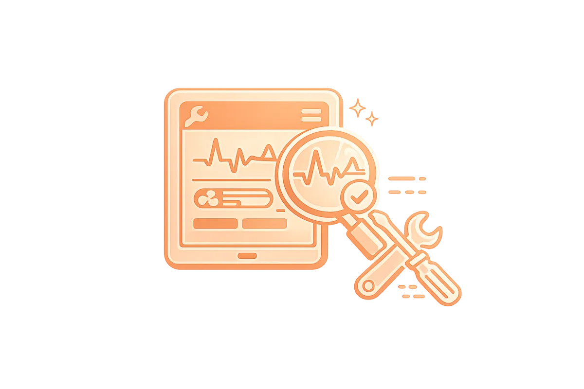 Heating system diagnostics icon