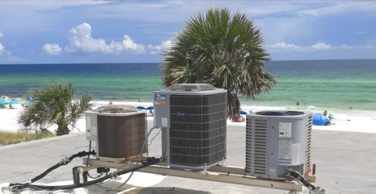 hvac systems located on the roof of a commercial building