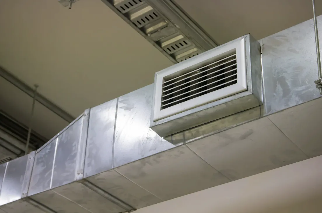 Ductwork in a commercial building