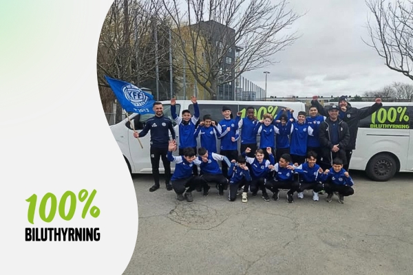 Kulladals FF hyr minibuss i Malmö hos 100% Biluthyrning