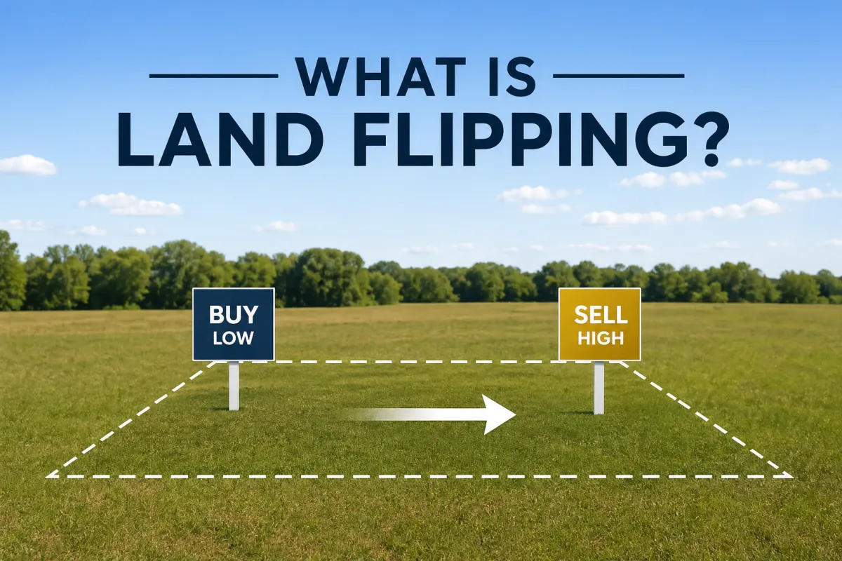 land flipping process buying land low and selling high for profit