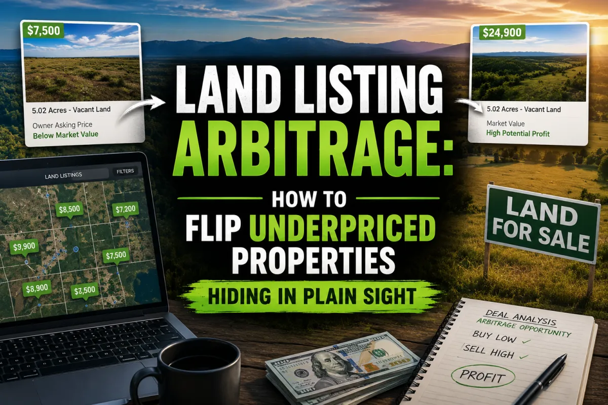 Land Listing Arbitrage: How to Flip Underpriced Properties Hiding in Plain Sight