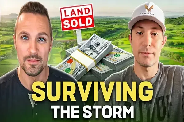 Podcast episode featuring Travis King and Seth Williams discussing how land investors can survive uncertain markets, manage risk, and continue building wealth through land investing