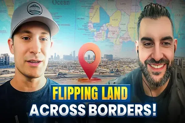 Podcast episode featuring Travis King and Johnny Forgione discussing international land flipping, entrepreneurship, and building a land investing business across borders.