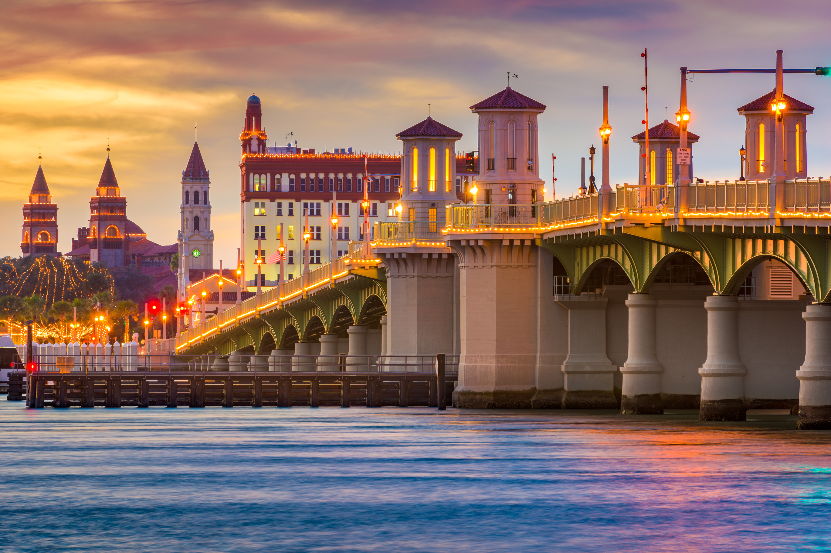 St Augustine Lions Bridge at Dusk