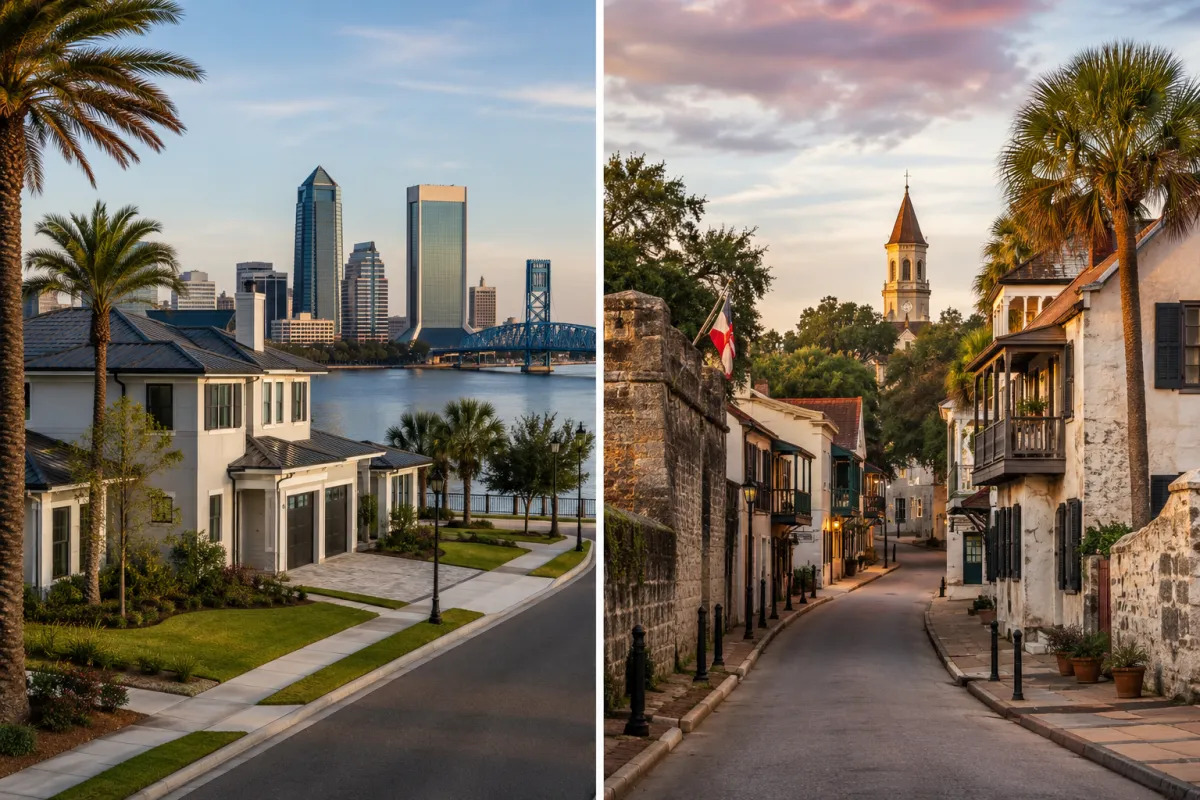 Jacksonville and St. Augustine real estate lifestyle comparison for Northeast Florida buyers