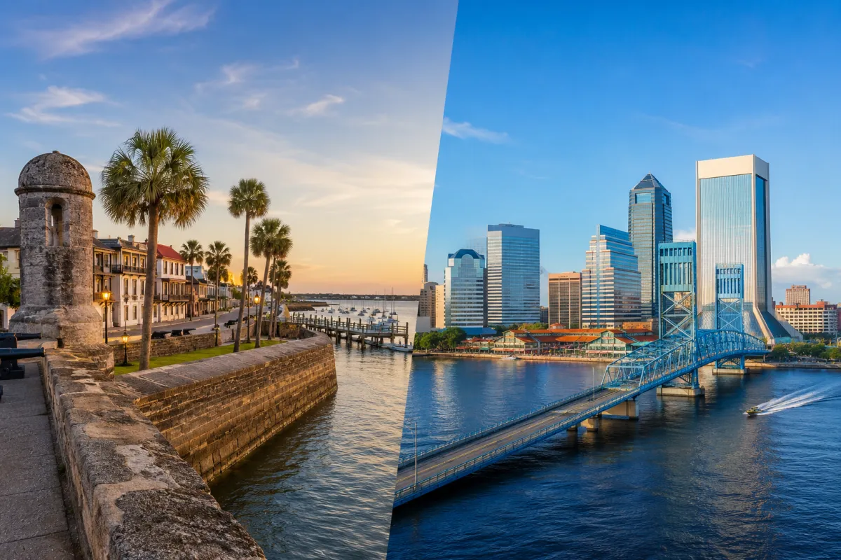 Living in St Augustine vs Jacksonville