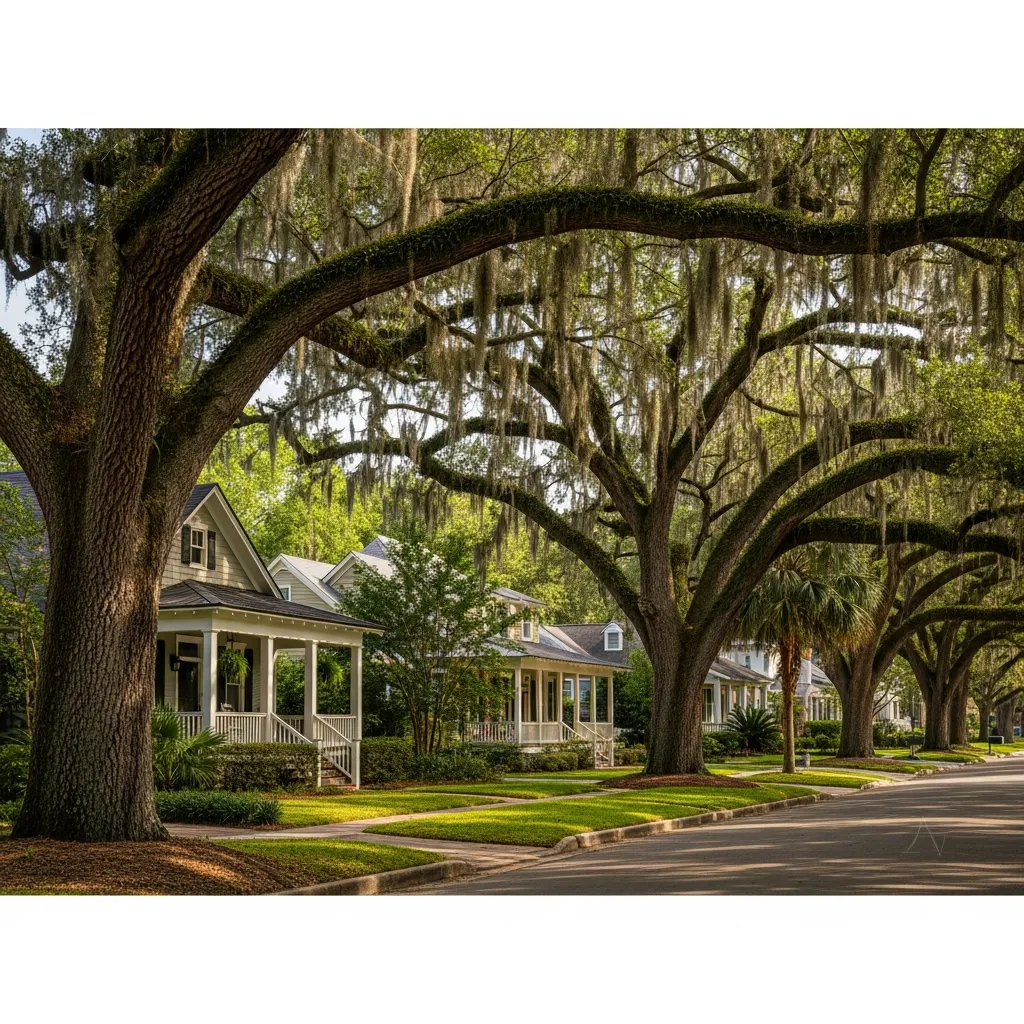 Mandarin Jacksonville neighborhood with mature trees and residential homes