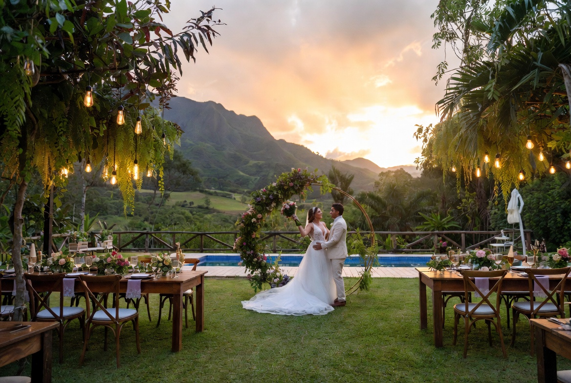 Bodas campestres cerca de Bogotá | Celebración de bodas Villeta Cundinamarca