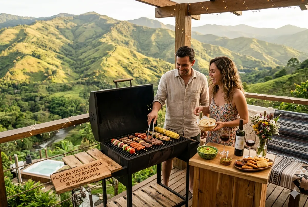 Plan asado en pareja cerca de Bogotá: por qué el fuego dice más que cualquier cena de restaurante