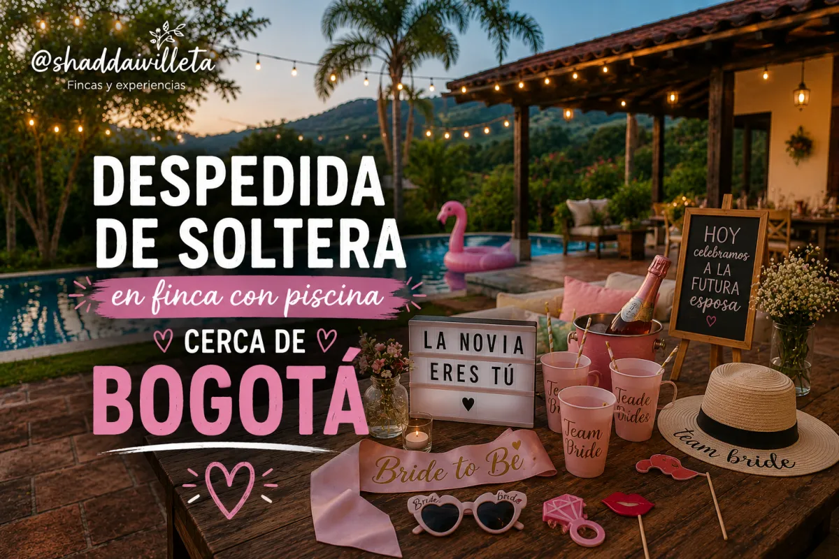 Despedida de soltera en finca con piscina cerca de Bogotá: lo que la novia colombiana de 2026 realmente quiere — y que el bar nocturno no puede dar