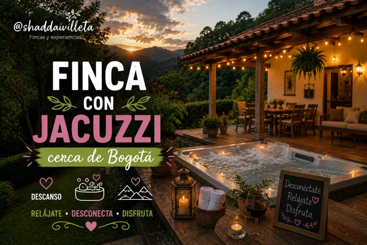 Finca con jacuzzi cerca de Bogotá: el mismo objeto, una experiencia completamente distinta — por qué el jacuzzi en campo colombiano no es el jacuzzi del hotel