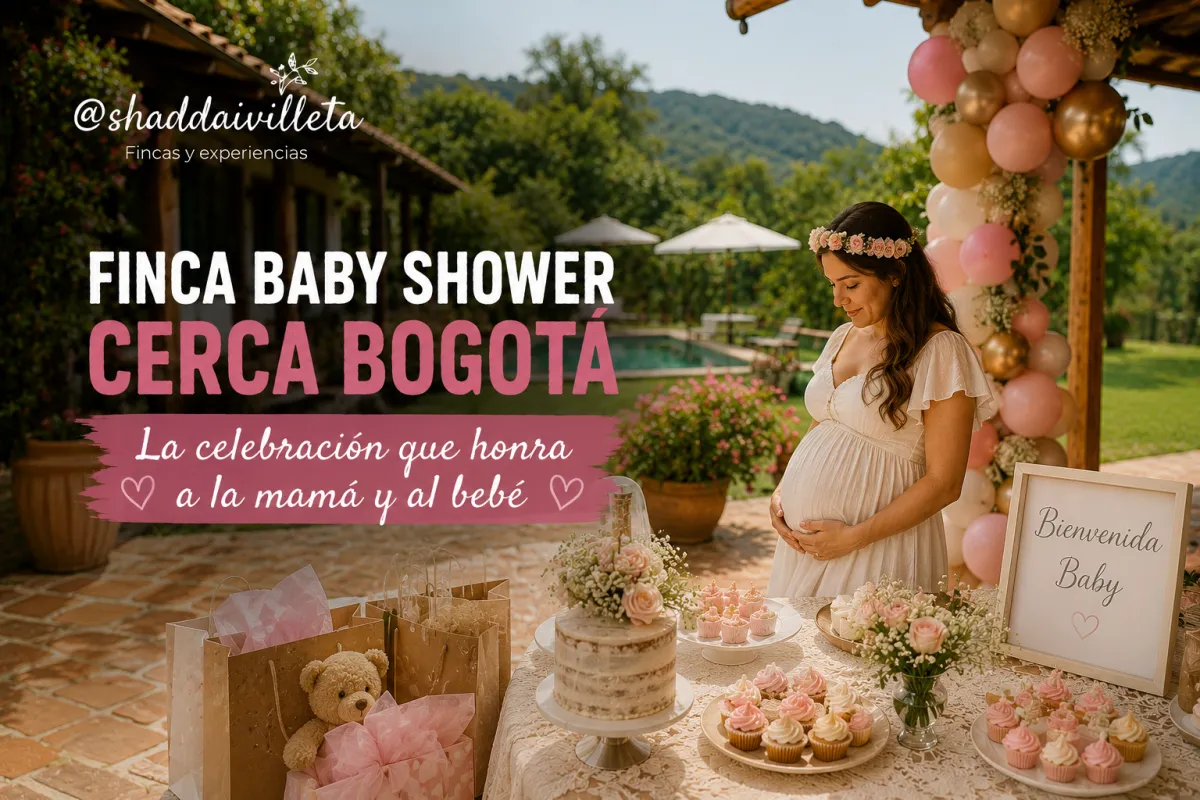 Finca baby shower cerca Bogotá | La celebración que honra a la mamá y al bebé