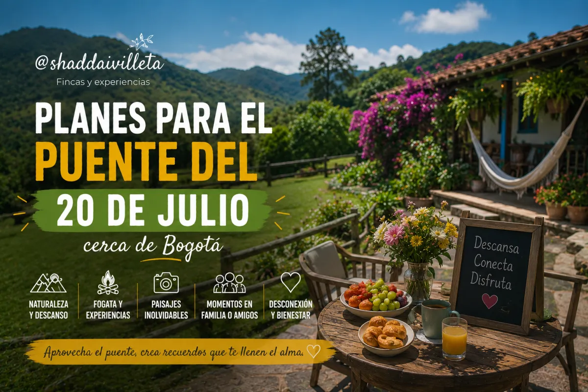 Planes para el puente del 20 de julio cerca de Bogotá: el campo colombiano de tierra caliente es la celebración de independencia más auténtica disponible — más que el desfile, más que el discurso y más que las banderas en los balcones