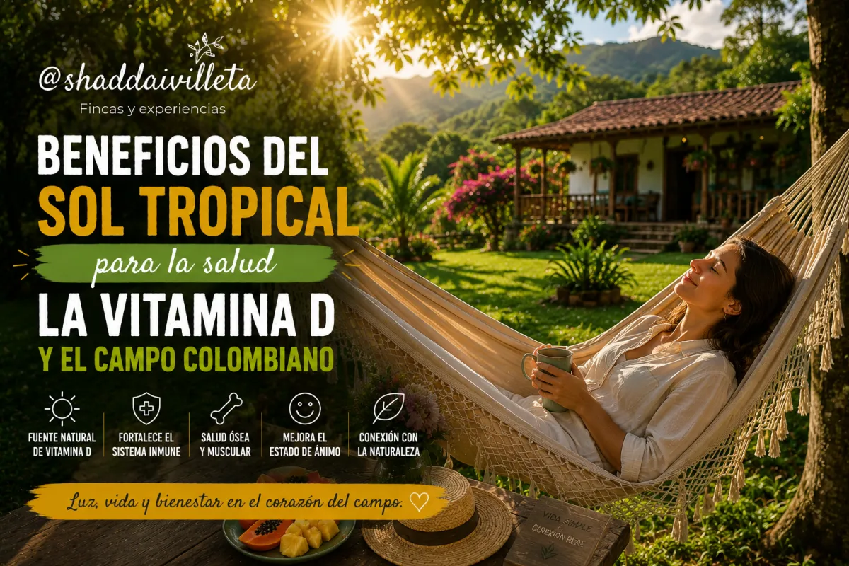 Beneficios del sol tropical para la salud, la vitamina D y el campo colombiano: por qué Bogotá no puede darte lo que Villeta tiene disponible a 91 km