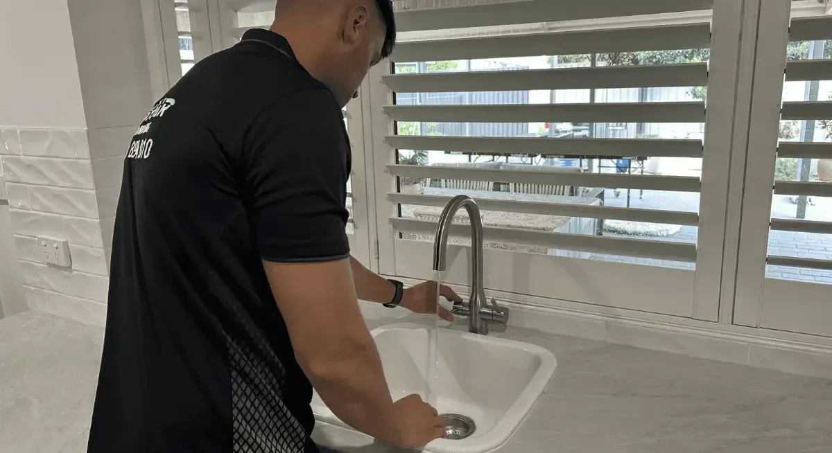 Under-sink water filtration system installed by Rush Hour Plumbing