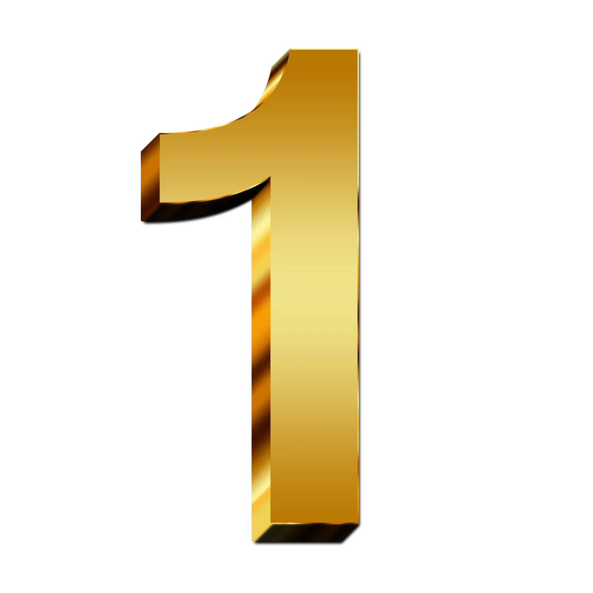 The number 1 displayed prominently, symbolizing the first or primary item in a sequence or list.