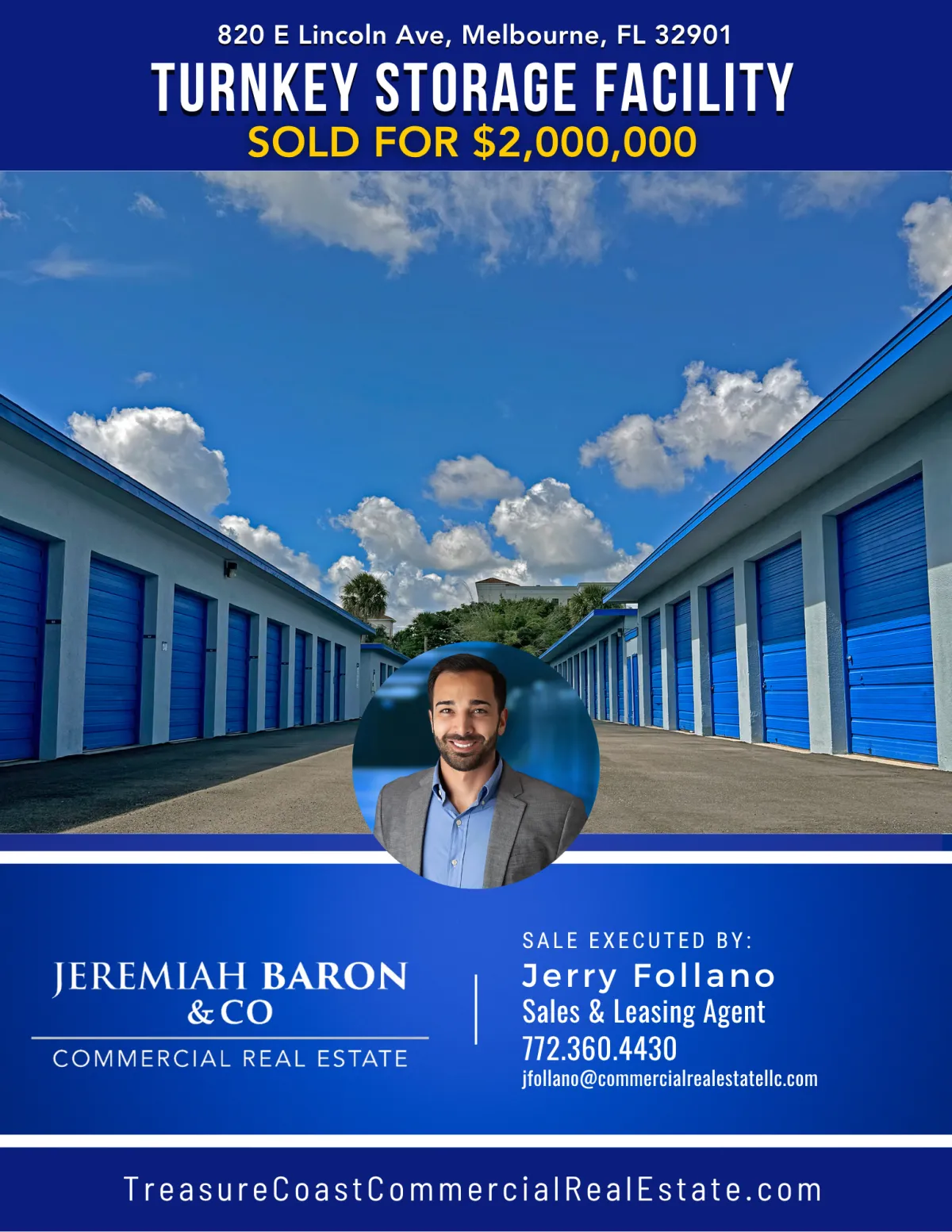 commercial property sold - 820 e lincoln ave, melbourne fl