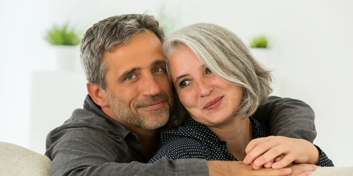 happy couple over 50 enjoying a relationship after dating later in life