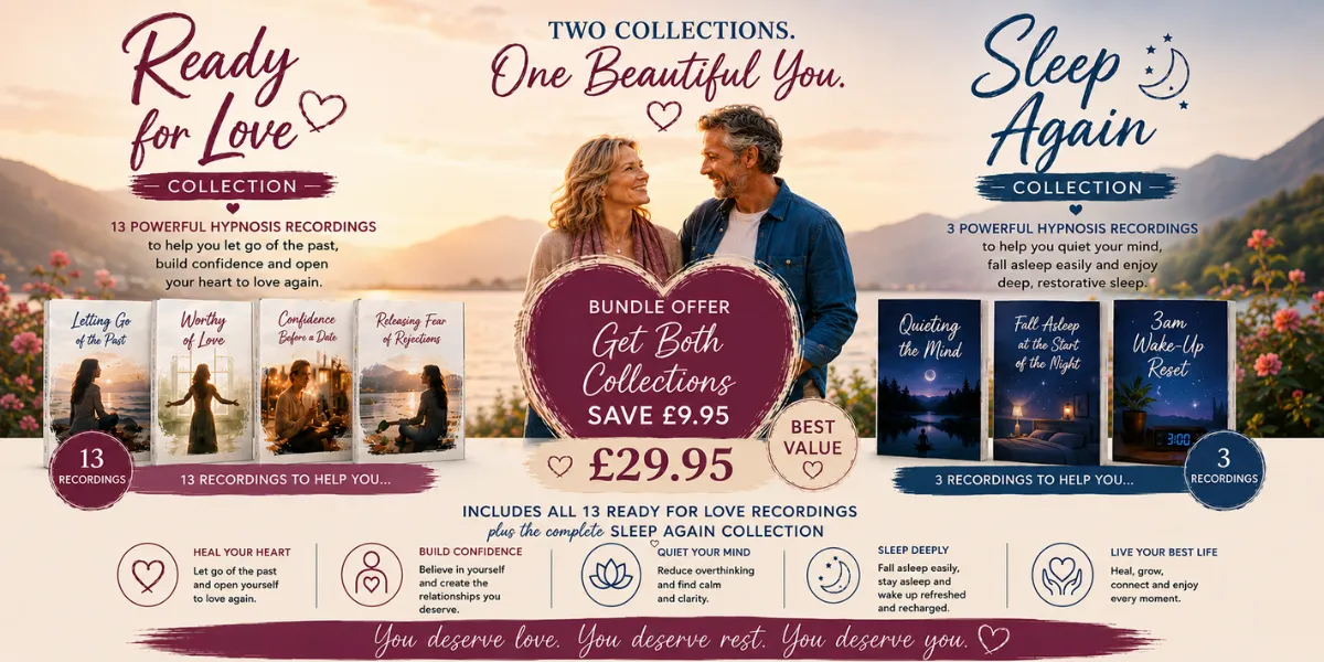 Ready for Love Collection hypnosis recordings for singles over 50 looking to rebuild confidence and find love again