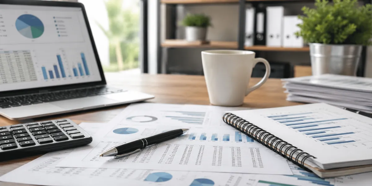 Business owner reviewing financial reports, charts and business performance data to better understand their business numbers.