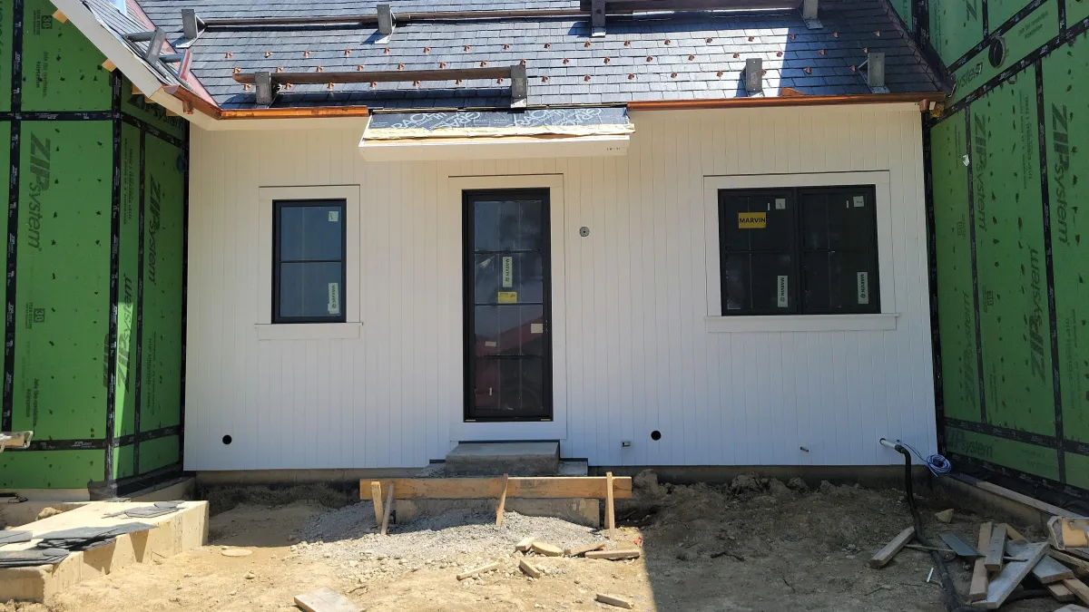 New construction siding project featuring James Hardie siding installed by Northwind Exteriors in Winnetka, IL