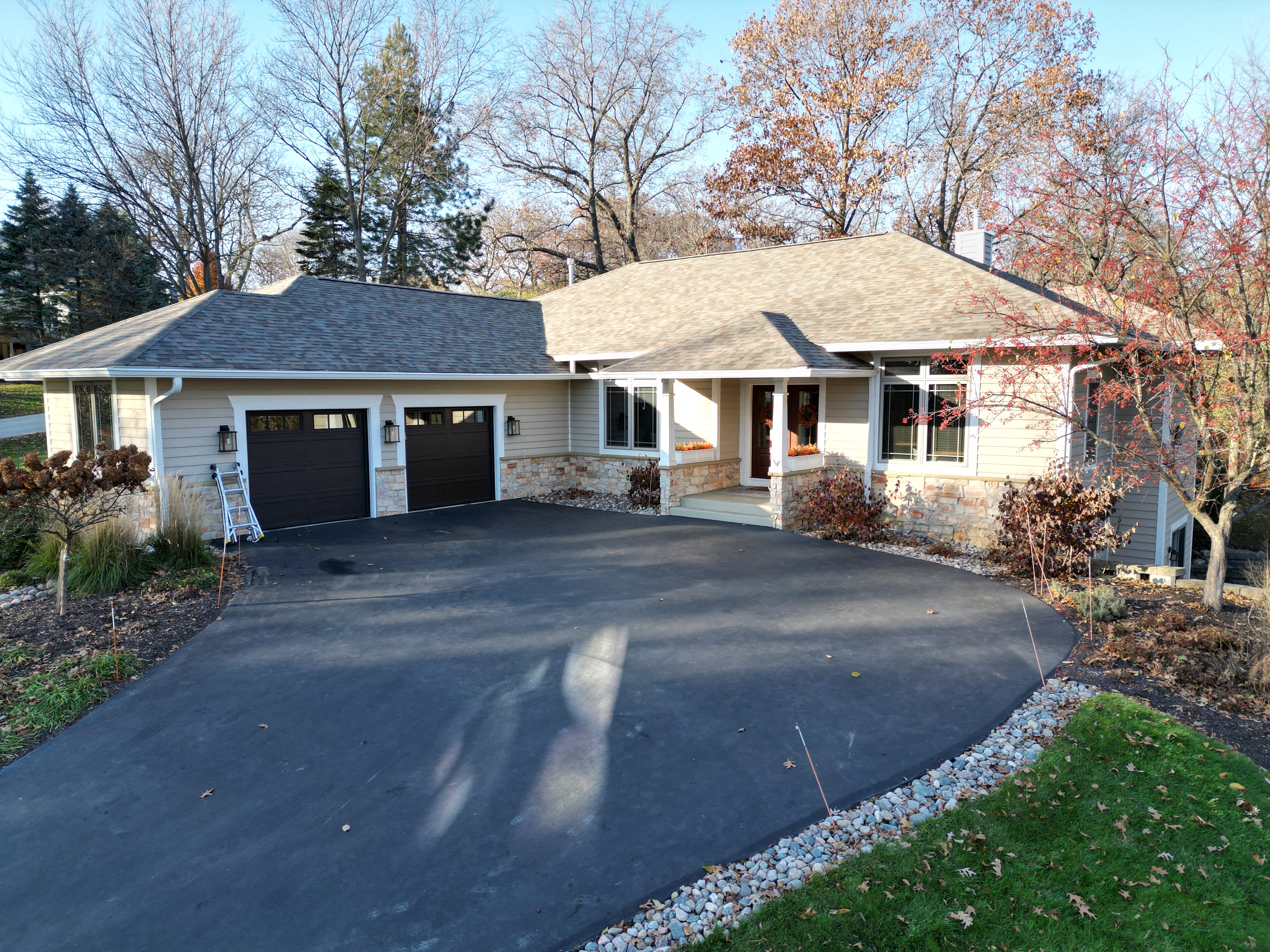 Malarkey Natural Wood shingle roof installed by Northwind Exteriors on a lake home in the Geneva National community of Lake Geneva, WI, blending natural beauty with reliable performance.