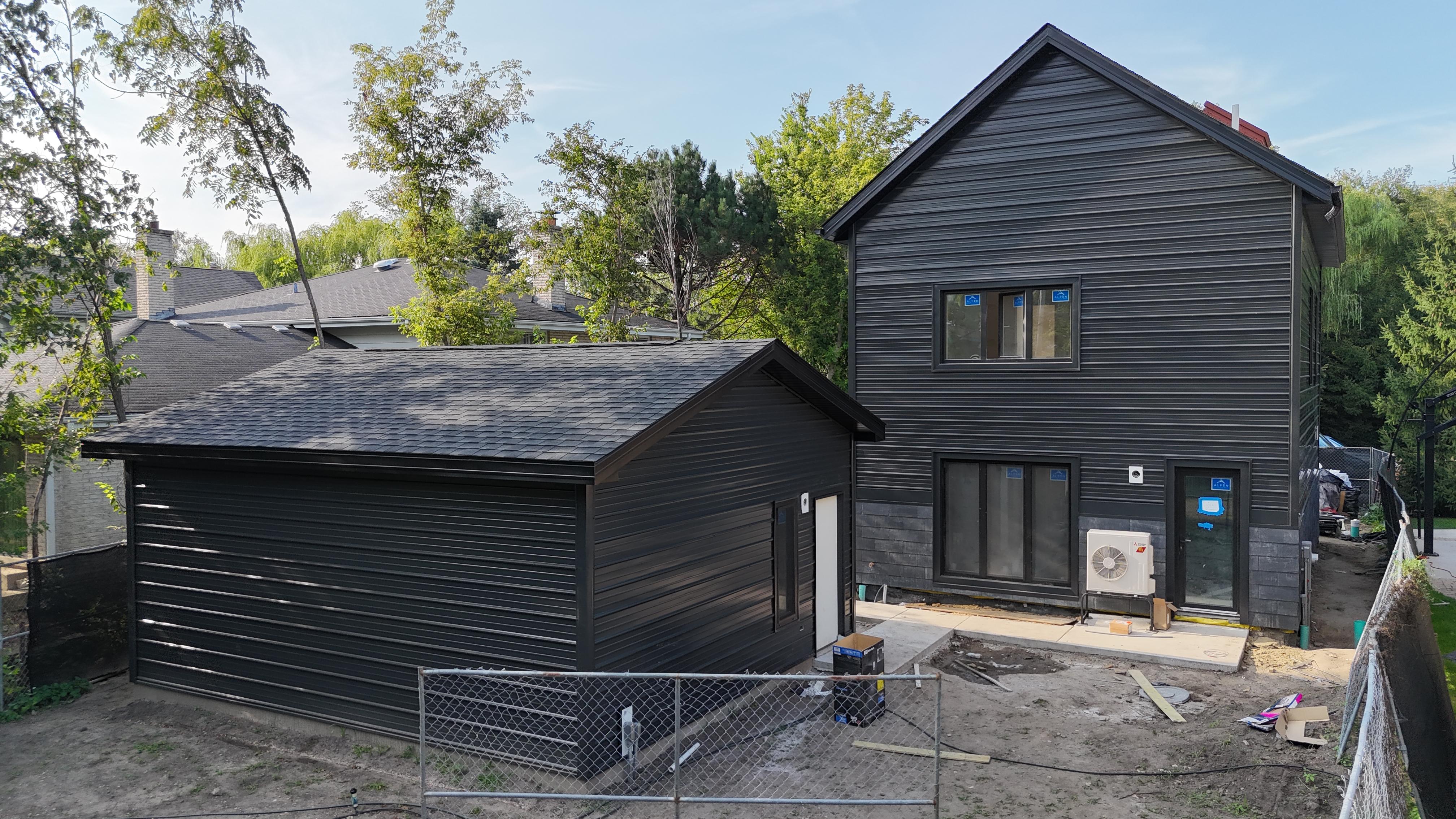 Black Vinyl Window from Midway Alliance installed by Northwind Exteriors in Park Ridge, IL.