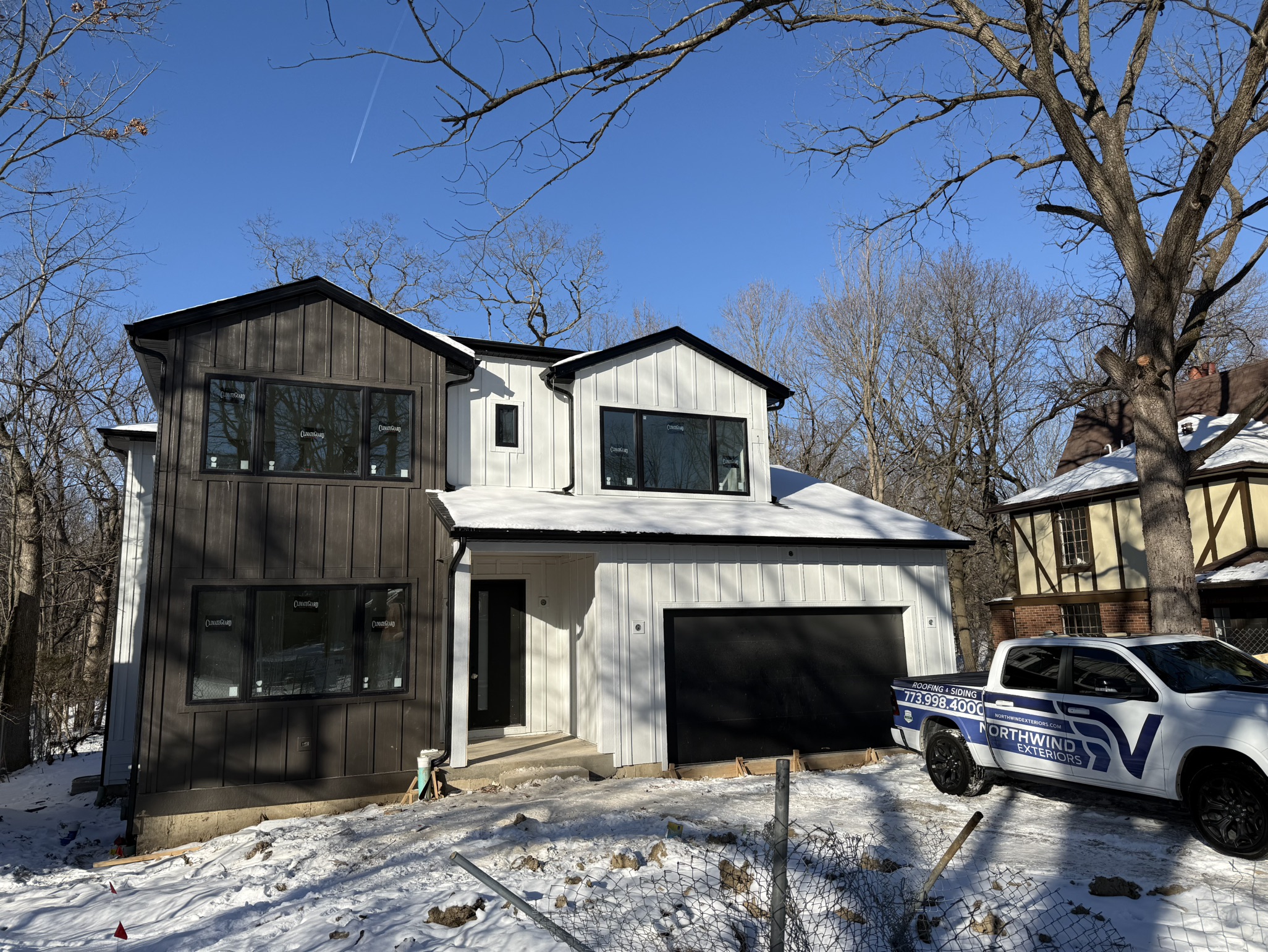Clay Vinyl Windows from Midway Alliance installed by Northwind Exteriors in Wilmette, IL.