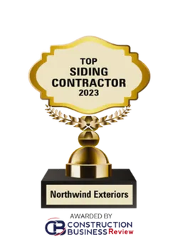 Northwind Exteriors Top Siding Contractor 2023 Award from Construction Business Review - Serving Park Ridge & Chicagoland