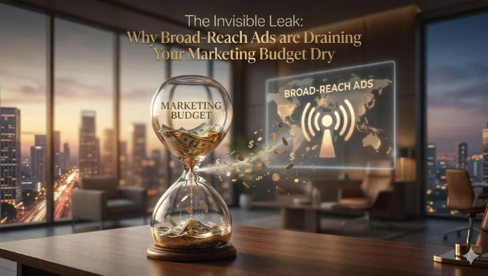 Broad-reach ads draining marketing budget due to wasted ad spend and low ROI