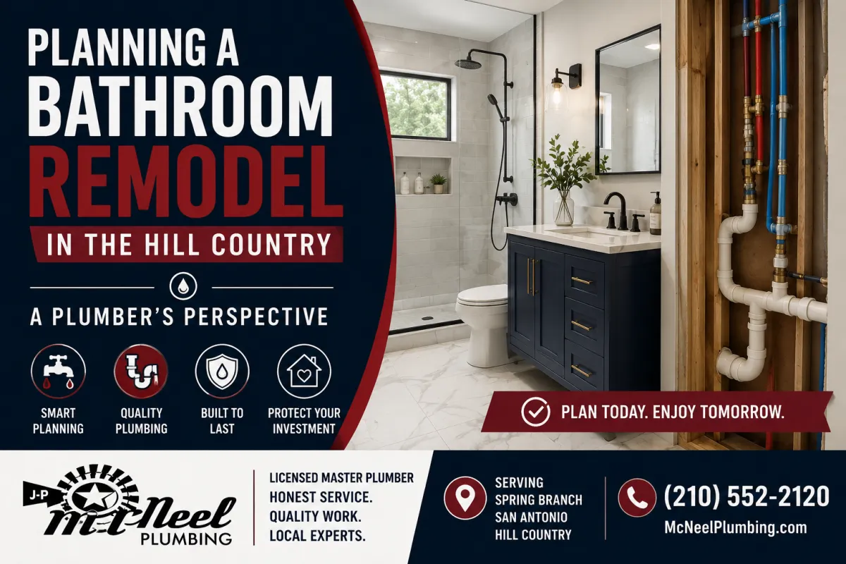 Bathroom Remodel Plumbing Tips for San Antonio Homes