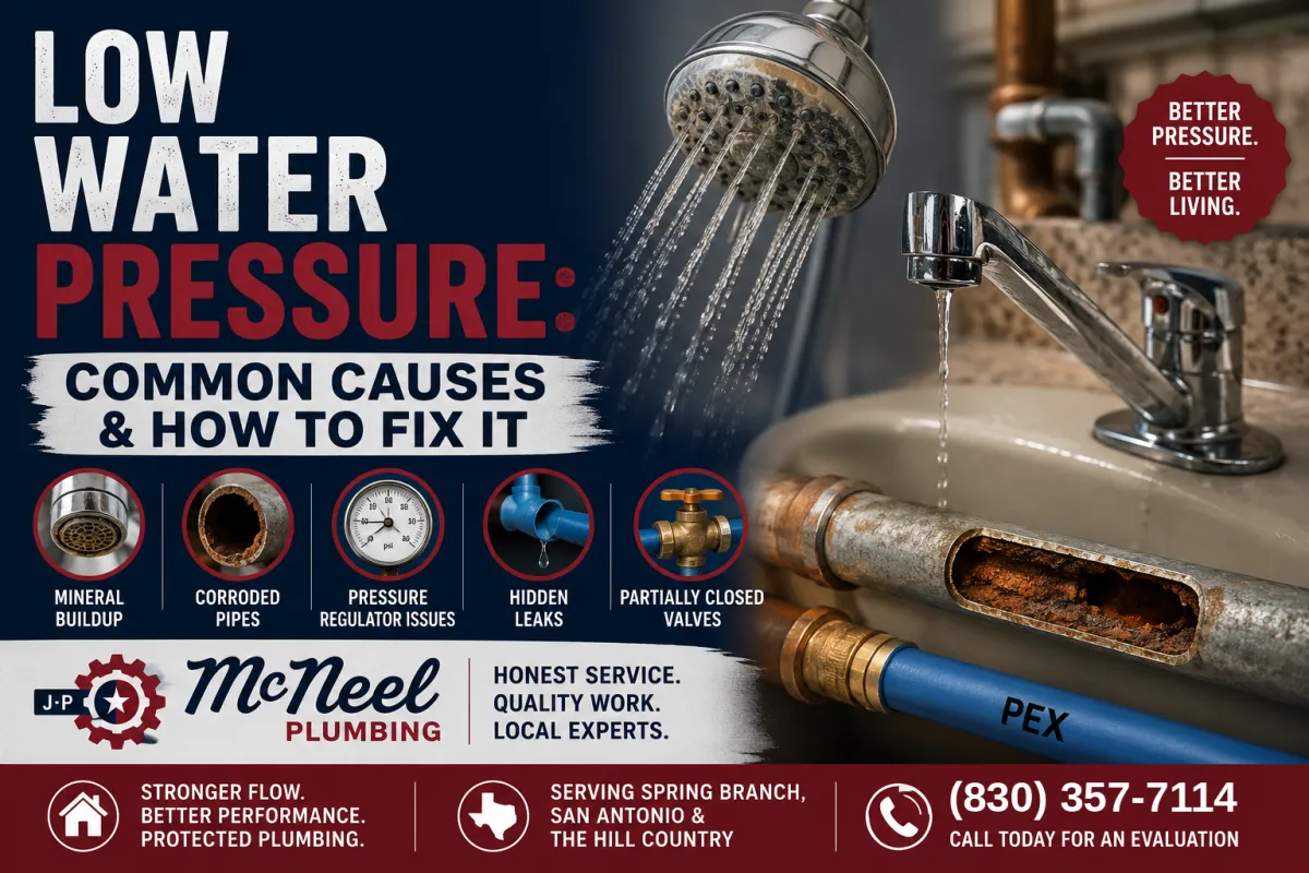Low Water Pressure in San Antonio: Causes & Fixes