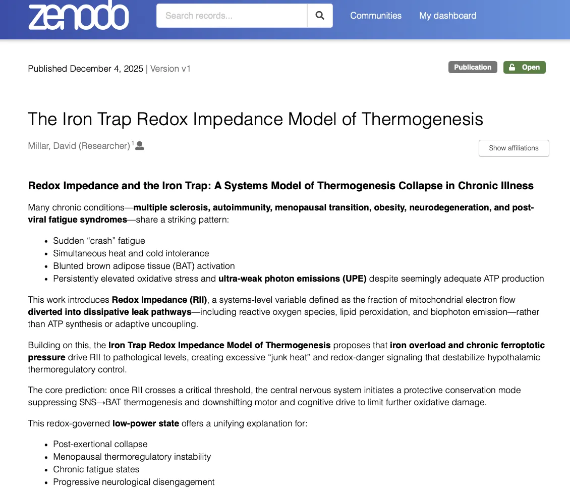 Vimala Field paper on quantum field around Iron in Heme