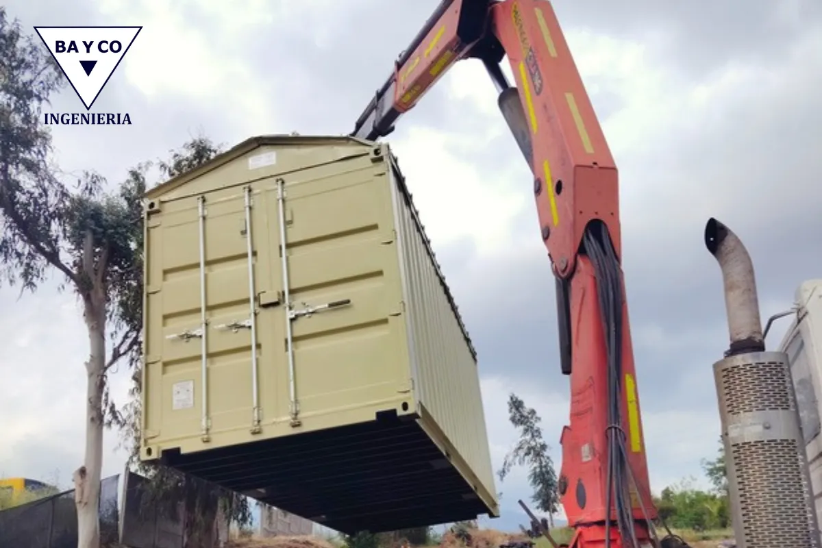 Traslado de planta de tratamiento de agua modular en contenedor BAYCO Ingeniería