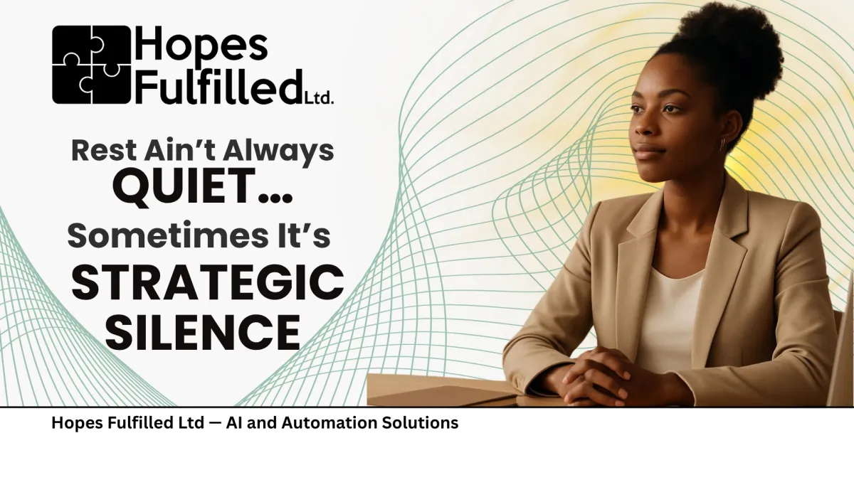 Rest Ain’t Always Quiet… Sometimes It’s Strategic Silence