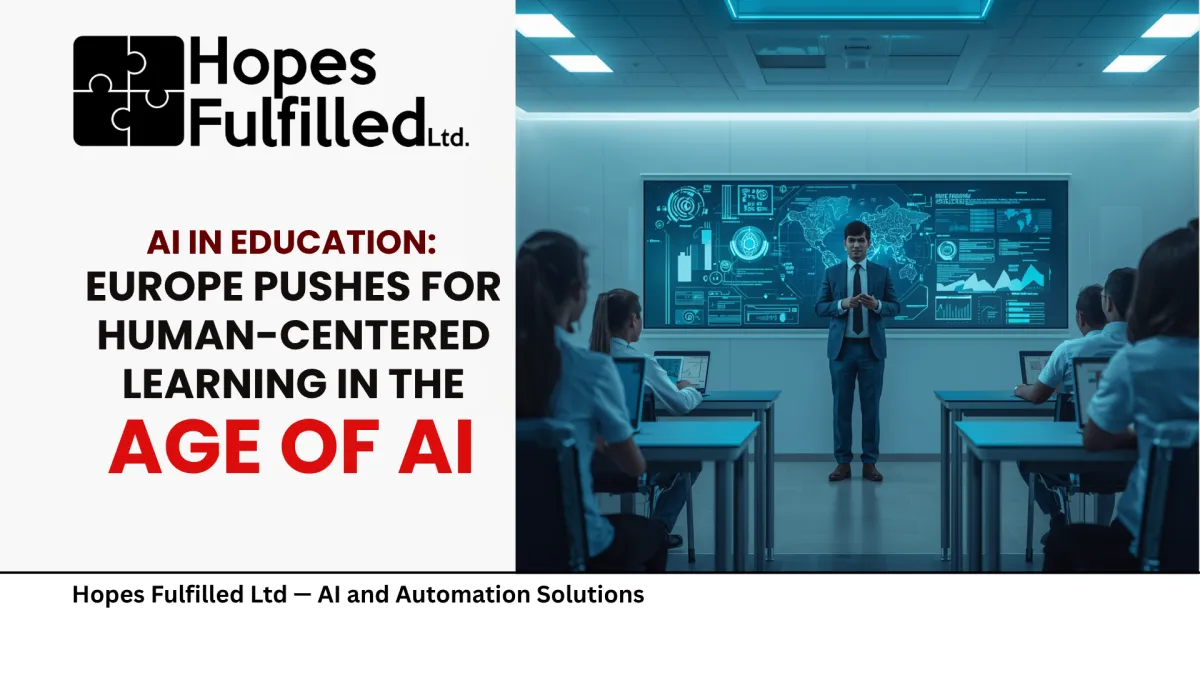 AI in Education: Why Europe Wants Schools to Keep Learning Human-Centered