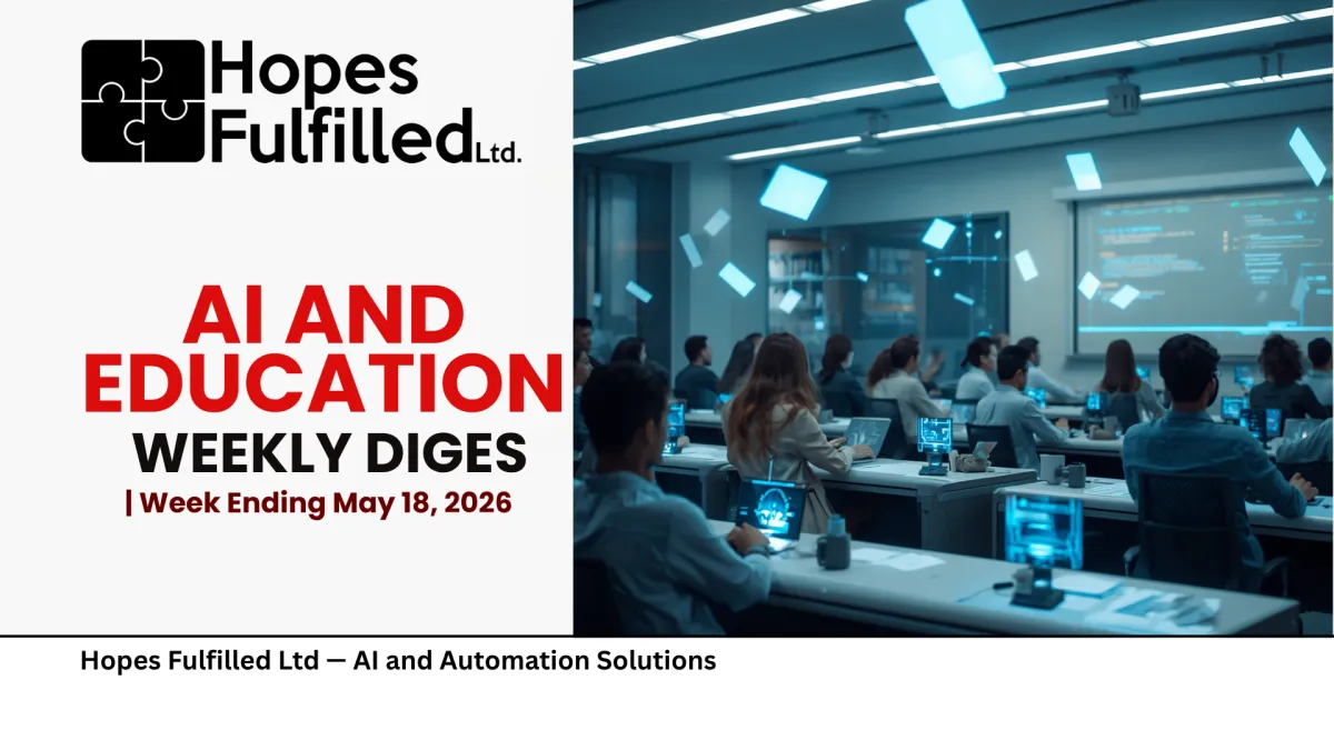 Hopes Fulfilled AI in Education Digest May 11, 2026 Edition