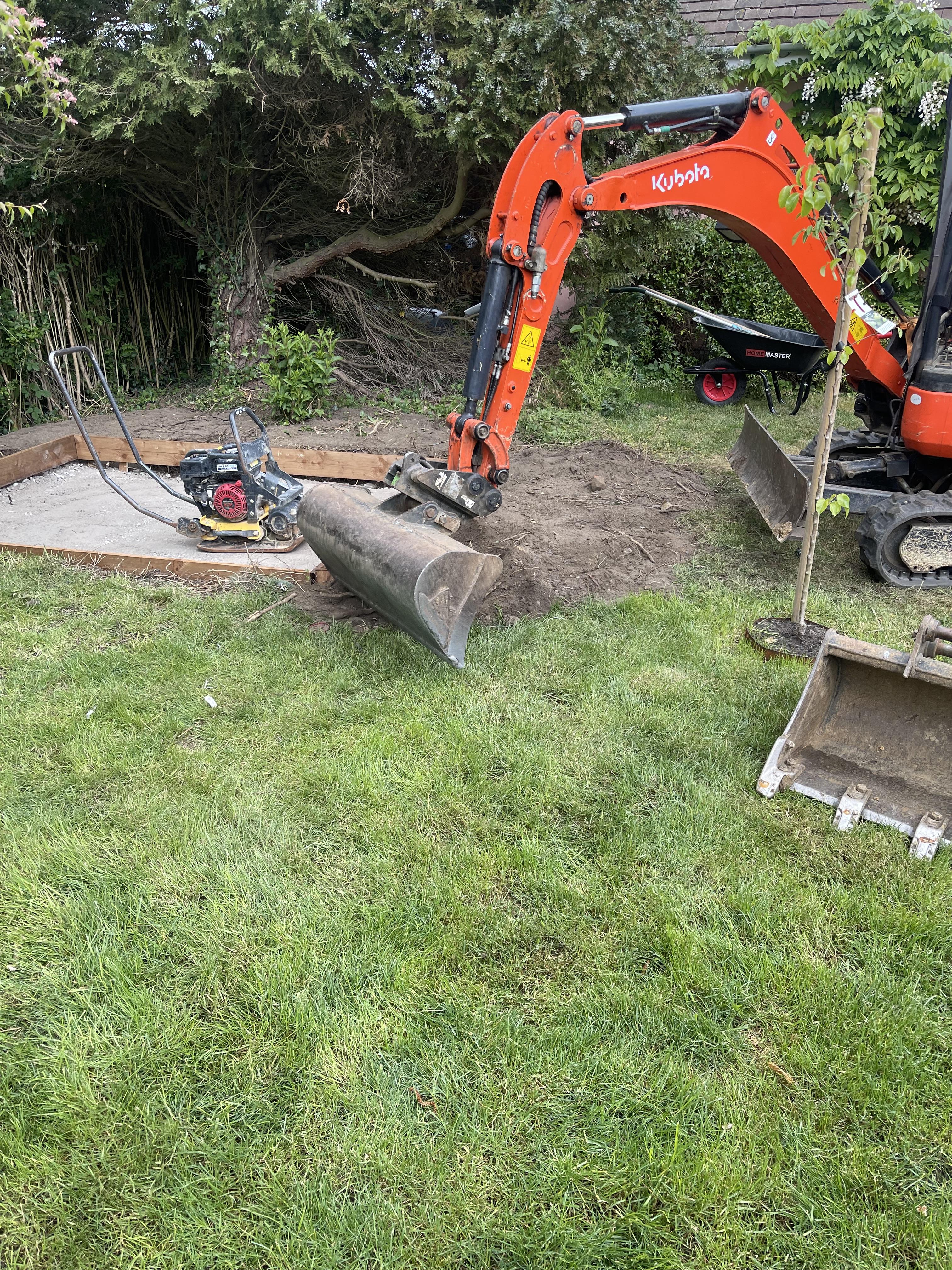 woodbridge groundworks Greenhouse base