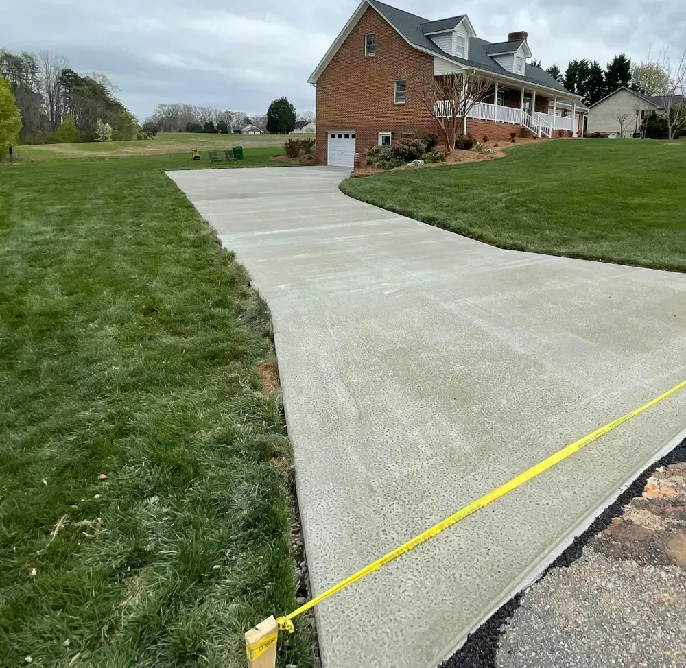 Winston-Salem Concrete builds and installs Driveway
