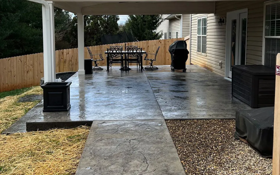 Knoxville Concrete Solutions builds and installs patios.