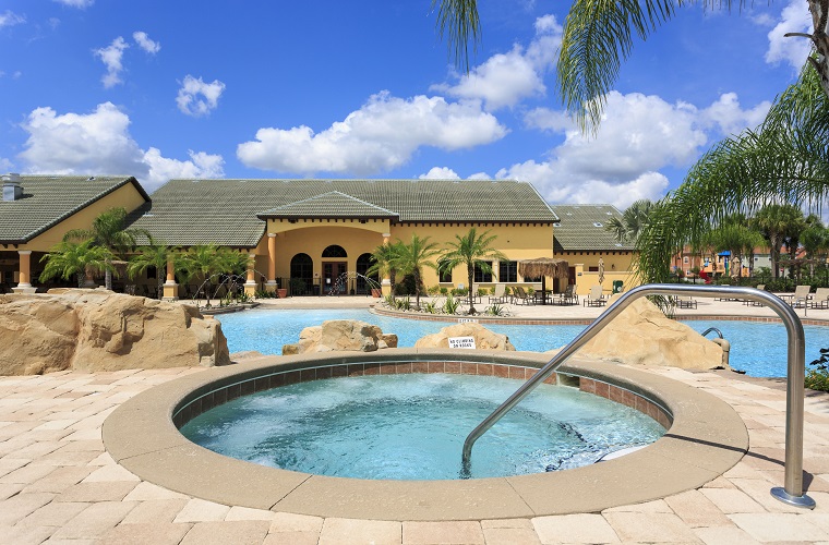 Paradise Palms Resort Clubhouse Pool with Hot Tub