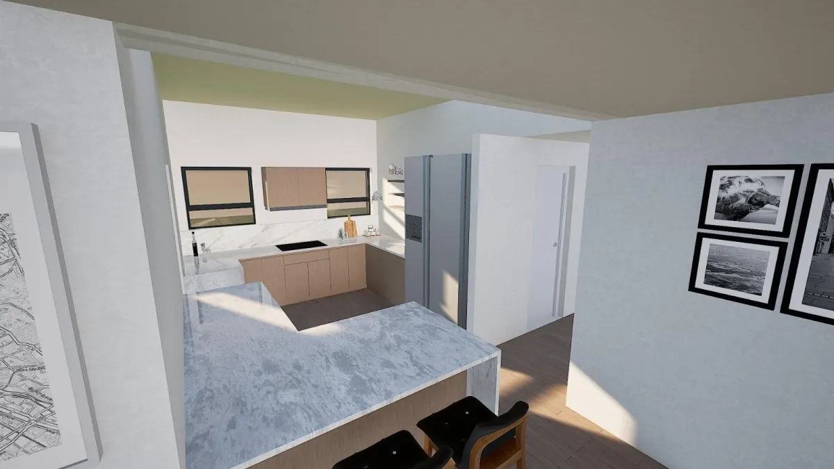 a white building with a blue sky in the background