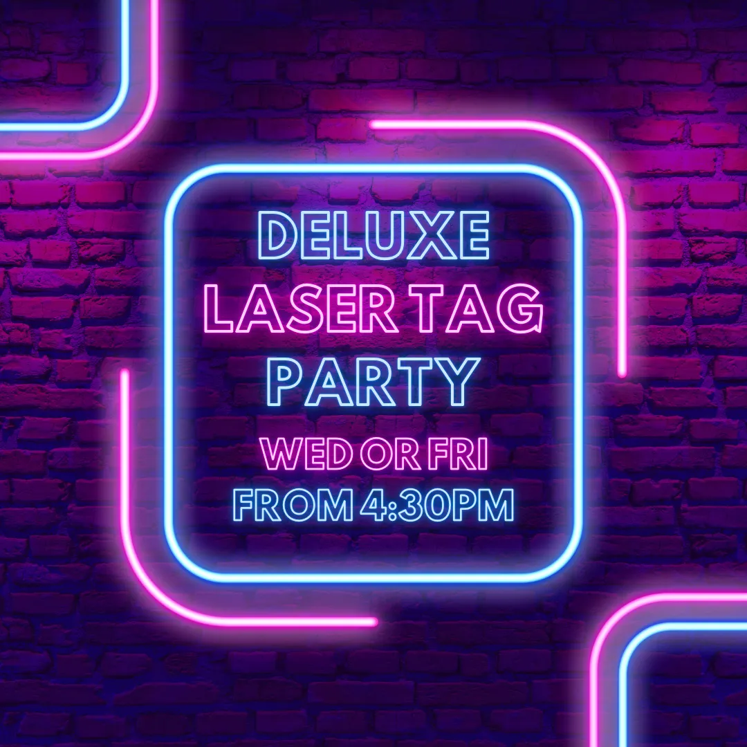 Deluxe Laser Tag Party Advert