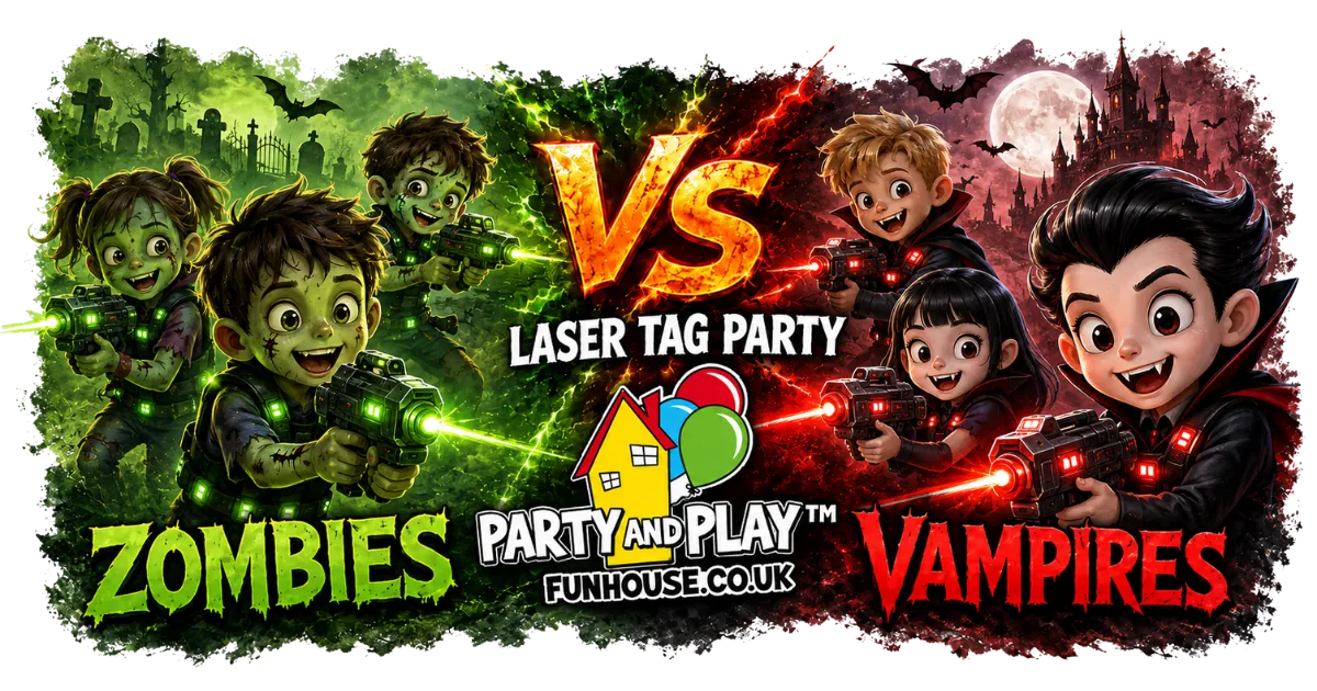 Older children enjoying intense Laser Tag battles