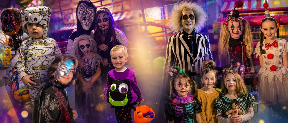 Kids enjoying Halloween games at the event