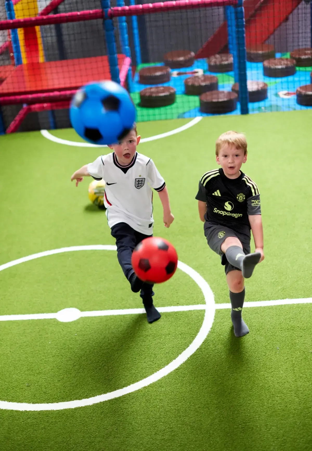 Enclosed Indoor Sports Court for junior games of football and basketball