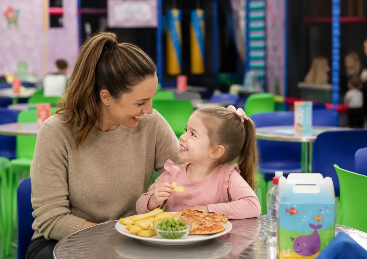 Mother and Daughter at Play Café