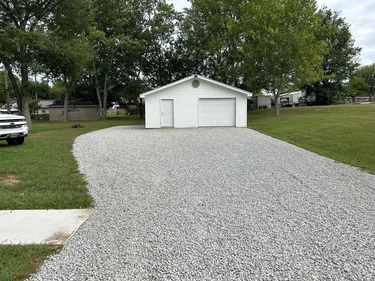 gravel driveway installation after photo in athens, north Alabama