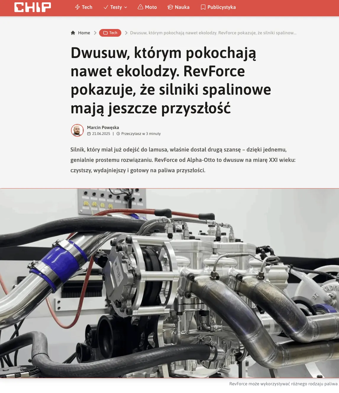 Alpha-Otto REV Force™ Engine Highlighted on CHIP